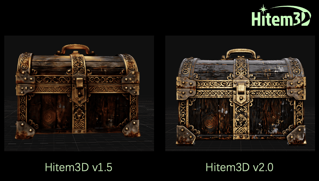 Hitem3D 2.0: Improved Wood Grain and Wear Patterns for Realistic 3D Models