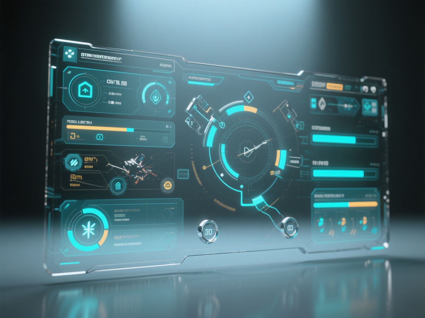 Detailed 3D render of digital interface illustrating core game mechanics breakdown