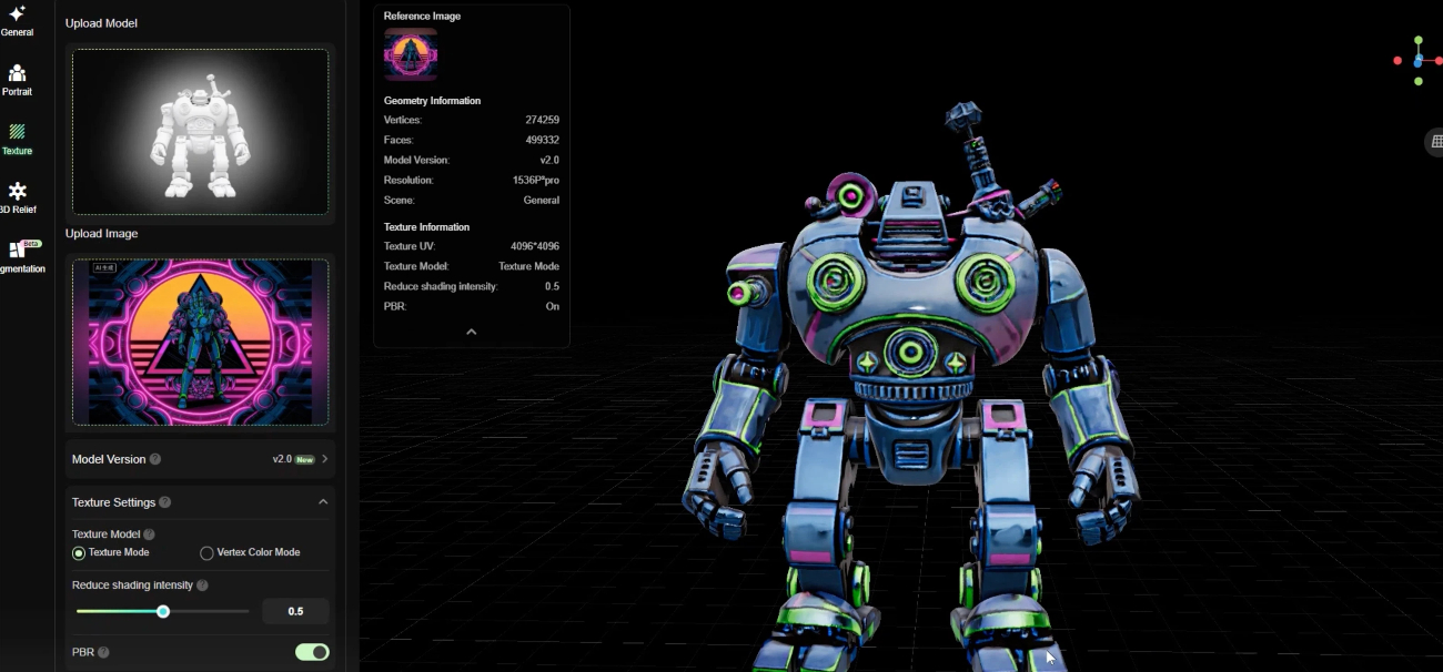 ai-3d-texture-generation-tool-for-cyberpunk-mecha-3d-models