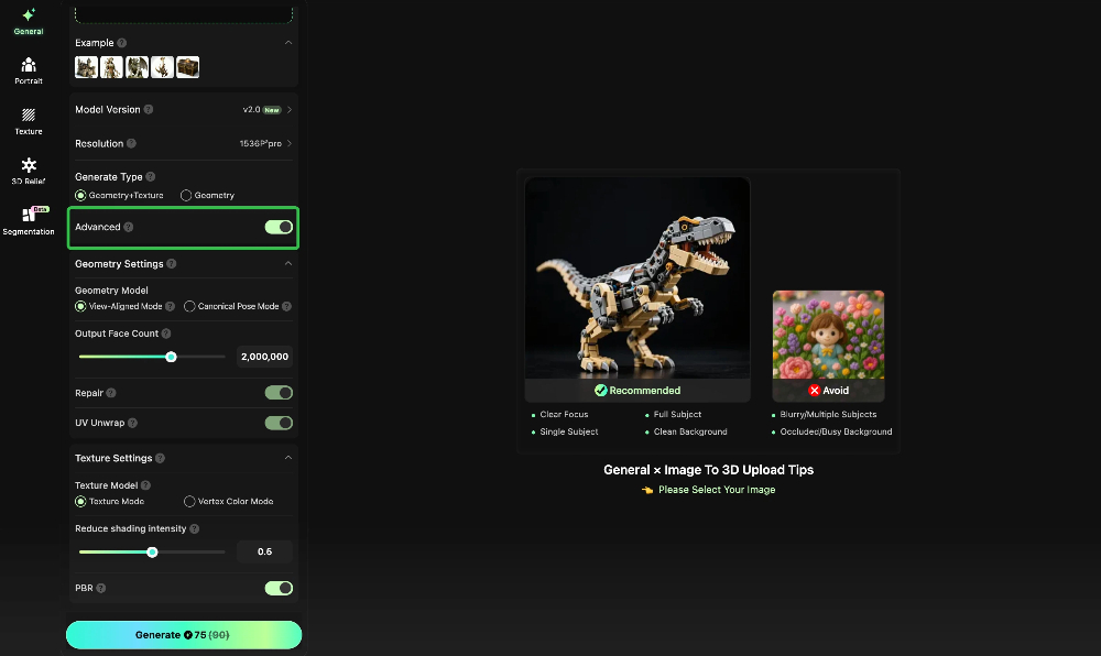 Well-isolated subject filling most of the frame for better Image-to-3D results