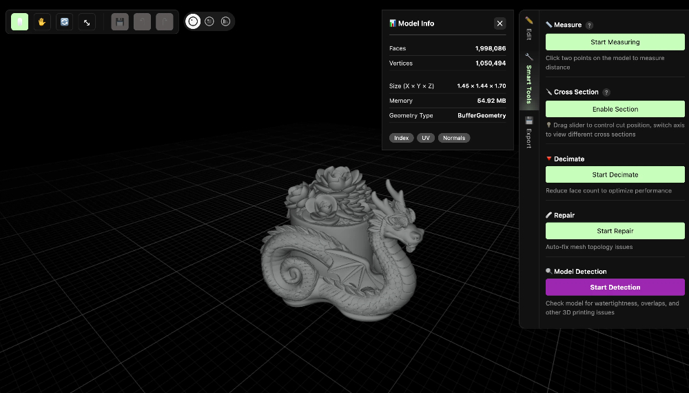 AI-3D-online-model-editor