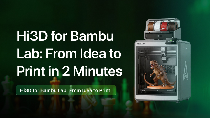 Hi3D workflow for Bambu Lab 3D printers: from 2D image to multi-color 3D printed model