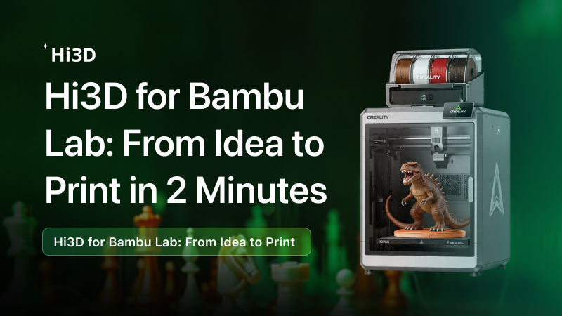 Hi3D workflow for Bambu Lab 3D printers: from 2D image to multi-color 3D printed model